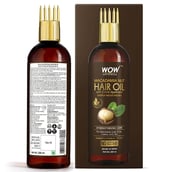 1 - WOW Skin Science Macadamia Nut Hair Oil,  200 ml  for Dehydrated Scalp & Dry Coarse Hair (with Comb Applicator) 