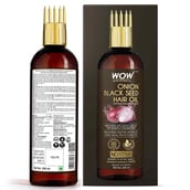 3 - WOW Skin Science Onion Black Seed Hair Oil, 200 ml with Comb Applicator
