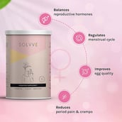 2 - Solvve PCOS PCOD Supplement,  15 sachets/pack  Orange (Pack of 6) 