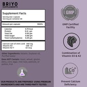 4 - Briyo Orthomax Calcium Vitamin D3 and Vitamin K2-7,  Unflavoured  60 softgels 