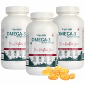 1 - Lipomic Healthcare Omega-3 Fish Oil 1000mg (Pack of 3), 60 softgels