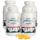 1 - Lipomic Healthcare Omega-3 Fish Oil 1500mg Triple Strength (Pack of 4),  60 softgels 