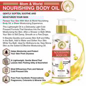 4 - Mom & World Nourishing Body Oil,  200 ml  Complete Moisturising, 100% Pure Oils 