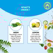 5 - Mom & World Liquid Cleanser Fruit & Veg Wash,  Lemon and Neem  500 ml  Protection from Germs 