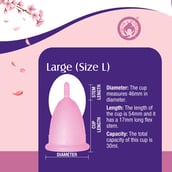 2 - Mom & World Reusable Menstrual Cup,  2 Piece(s)/Pack  Large 