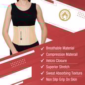 3 - Mom & World Tummy Trimmer 8 Inches Abdominal Belt,  Beige  Large 