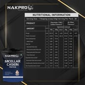 3 - Nakpro Micellar Casein Protein,  2.2 lb  Chocolate Cream 
