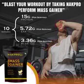 3 - Nakpro Perform Mass Gainer,  2.2 lb  Banana (Pack of 2) 