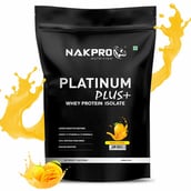 1 - Nakpro Platinum Plus+ Whey Protein Isolate, 2.2 lb Mango
