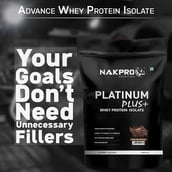 6 - Nakpro Platinum Plus+ Whey Protein Isolate,  2.2 lb  Double Rich Chocolate 