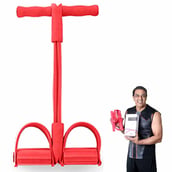 1 - SLOVIC 4 Tube Tummy Trimmer,  Red  Free Size 