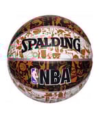 Spalding NBA Graffiti Basketball, Black/Brown/White 7