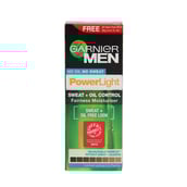 Garnier Men Powerlight Sweat + Oil Control Moisturiser, 50 g With Free Oil Control Facewash 50 ml