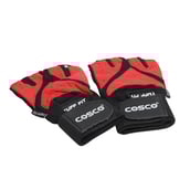 Cosco Tuff Fit Leather Gym Gloves, Black Extra Large