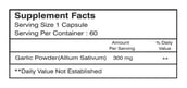Healthvit Garlic Powder (300mg), 60 capsules