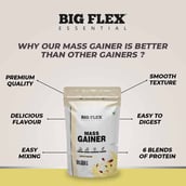 3 - Big Flex Essential Mass Gainer, 2.2 lb Kesar Badam Pack of 5