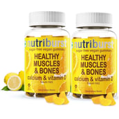 1 - Nutriburst Healthy Muscles & Bones, 60 gummies Lemon (Pack of 2)