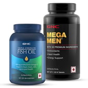 GNC Triple Strength Fish Oil & Mega Men Multivitamin Combo, 2 Piece(s)/Pack