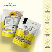 4 - NourishVitals Healthy Munching Combo, Sunflower + Chia Raw Unroasted Seeds 2 Piece(s)/Pack