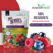4 - NourishVitals Healthy Munching Combo, Mix Berries + California Pitted Prunes 2 Piece(s)/Pack