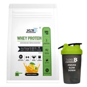 1 - XLR8 Flavoured Whey Protein 24 g Protein, 4 lb Mango with Shaker