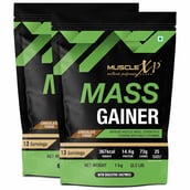 1 - MuscleXP Mass Gainer, 2.2 lb Chocolate Fudge (Pack of 2)