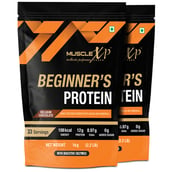 1 - MuscleXP Beginner's Protein with Digestive Enzymes, 2.2 lb Belgium Chocolate (Pack of 2)