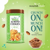 2 - NourishVitals Cookies, 0.120 kg Almond (Sugar Free)