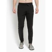 4 - John Ally Jogger Track Pant for Men with Two Zipper Pockets and Premium Fabric, Jet Black Small