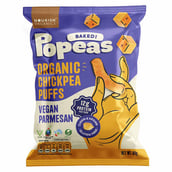 2 - Nourish Organics Popeas Organic Chickpea Puffs,  Vegan Parmesan (Pack of 4)  60 g 