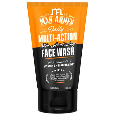 Man Arden Daily Multi-Action Skin Awakening Face Wash, 100 ml with Power Duo Vitamin C + Niacinamide