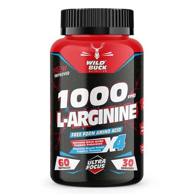 Wild Buck L-Arginine 1000mg, 60 capsules