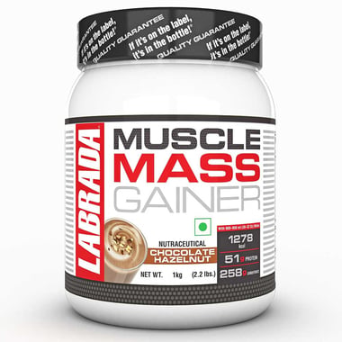 Labrada Muscle Mass Gainer, 2.2 lb Chocolate Hazelnut