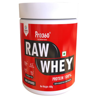 PRO360 Raw Whey Protein, 0.88 lb Unflavoured
