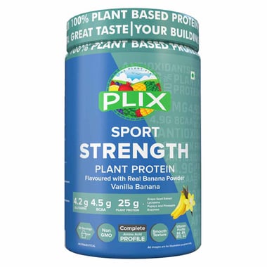 Plix Sport 100% Plant Protein Strength (Post Workout), 2.2 lb Vanilla Banana