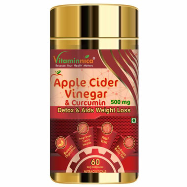 Vitaminnica Apple Cider Vinegar & Curcumin,  60 veggie capsule(s)  Unflavoured 