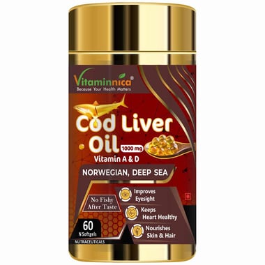 Vitaminnica Cod Liver Oil 1000 mg, 60 softgels