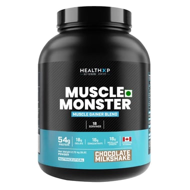 HealthXP Muscle Monster Mass Gainer, 6 lb Chocolate Milkshake