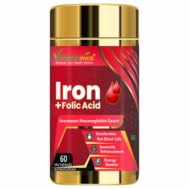 Vitaminnica Iron + Folic Acid, 60 veggie capsule(s)