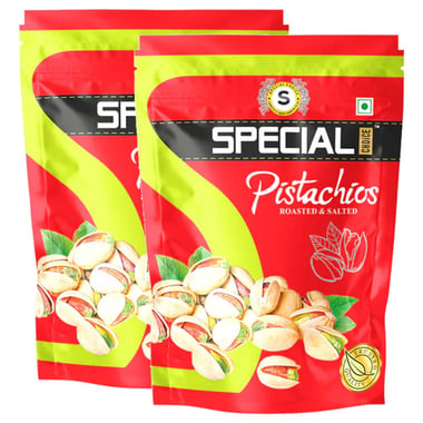 Special Choice Pistachio, Roasted & Salted Iranian (Pack of 2) 250 g