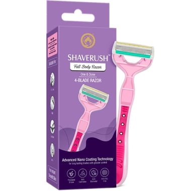 Mom & World ShaveRush 4 Blade Full Body Razor, 1 Piece(s)/Pack Advance Nano Coating