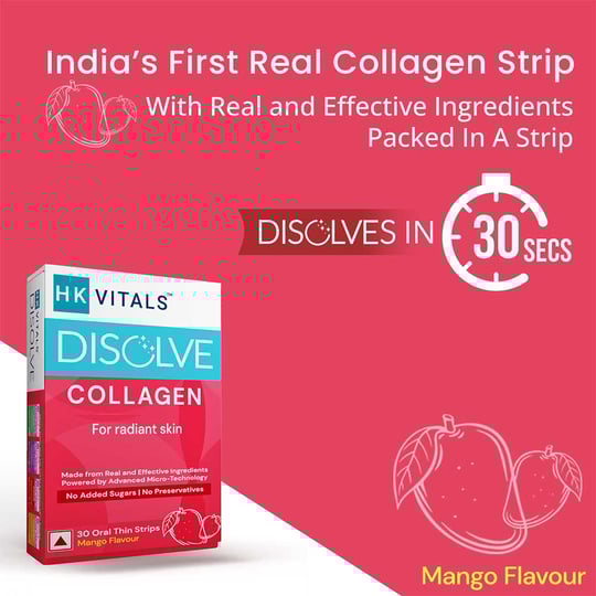 3 - HK Vitals DISOLVE Collagen by HealthKart, 30 Strip(s) Mango