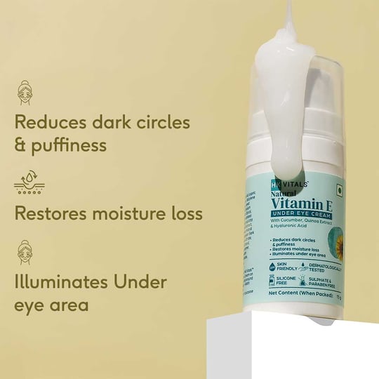 3 - HK Vitals Vitamin E Under Eye Cream by HealthKart,  15 g  All Skin 