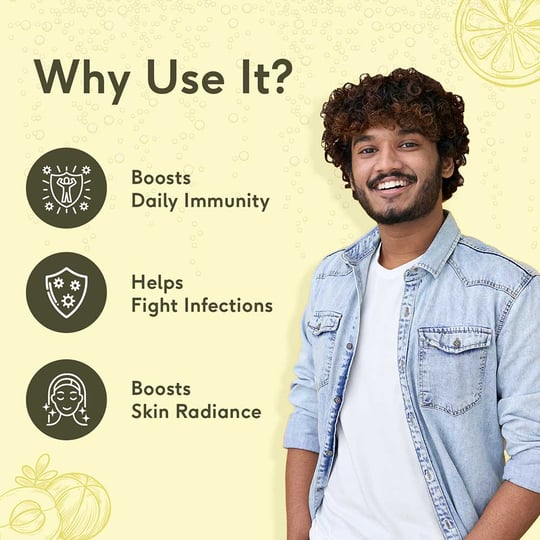 4 - HK Vitals Natural Vitamin C 1300mg Amla Effervescent by HealthKart, 15 tablet(s) Masala Lemonade