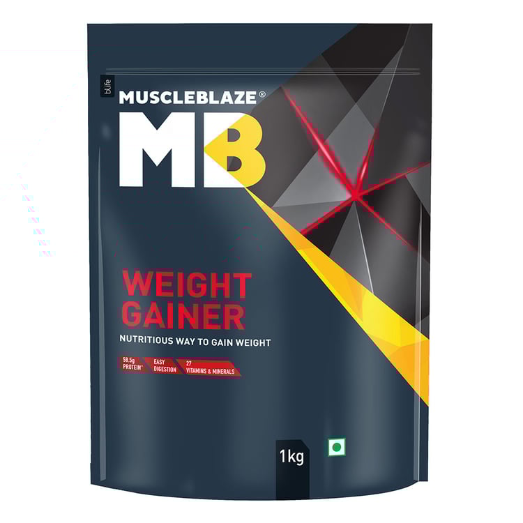 1 - MuscleBlaze Weight Gainer with Added Digezyme,  2.2 lb  Kesar Pista Badam 
