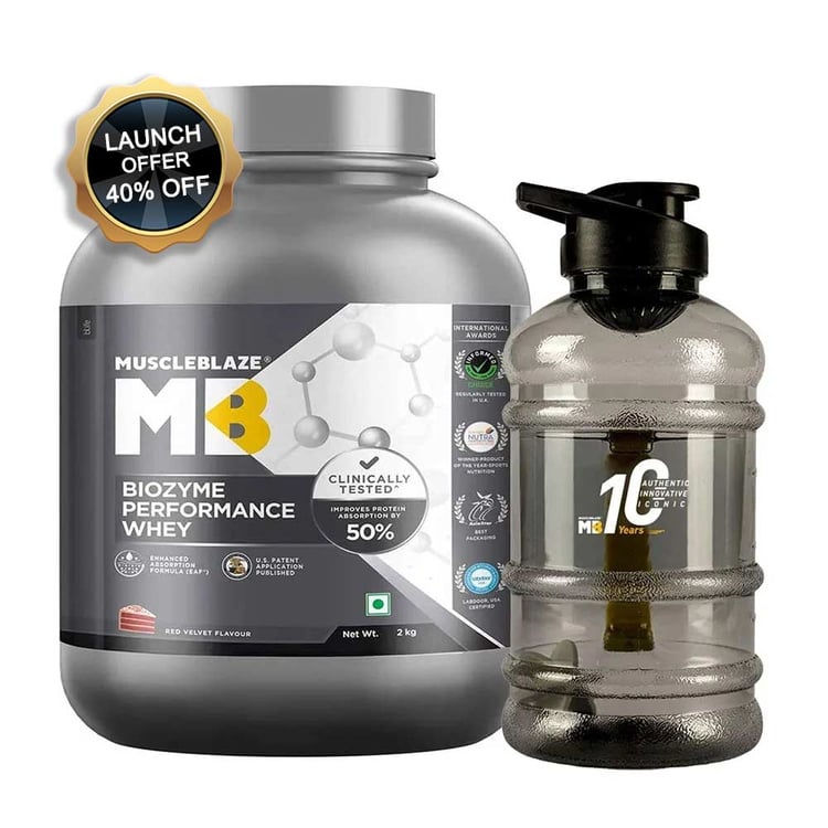 Biozyme Performance Whey, Red Velvet & Gallon Bottle Combo