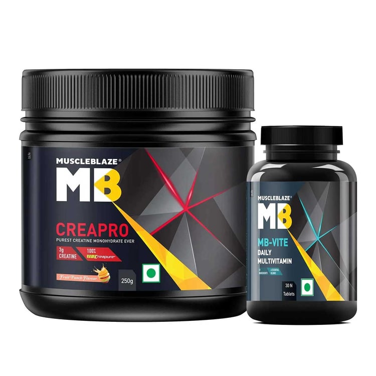MuscleBlaze CreaPRO Creatine 0.55 lb & MB-VITE 30 tabs Combo